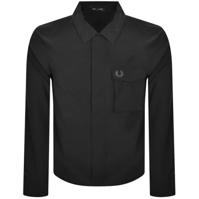 Fred Perry Poplin Overshirt Black