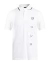Fred Perry Raf Simons  Man Polo Shirt White Size Xl Cotton