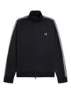 Fred Perry Raglan-sleeve Track Jacket In Black