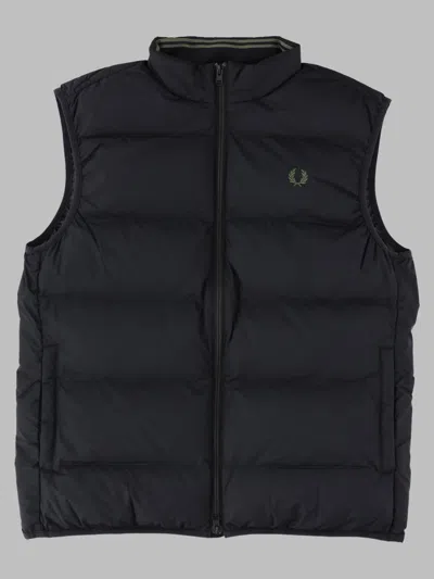 Fred Perry Recycled Polyamide Vest For Men In Black