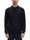 Fred Perry Regular Fit Polo In Black