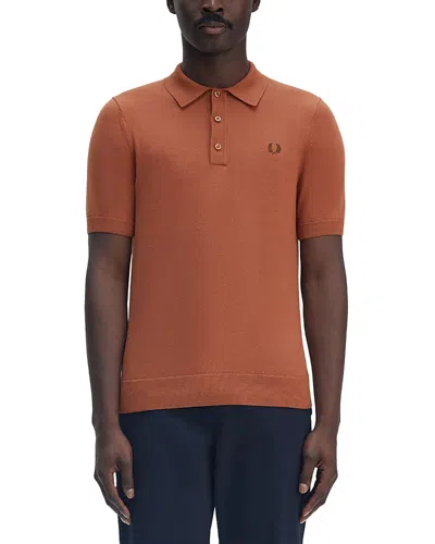 Fred Perry Regular Fit Polo Shirt In Cinnamon