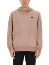 Fred Perry Sweatshirt With Logo In Brown