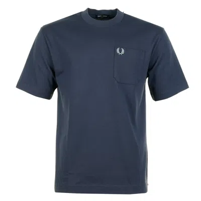 Fred Perry Relaxed Pocket T Shirt Dark Airforce In Navy