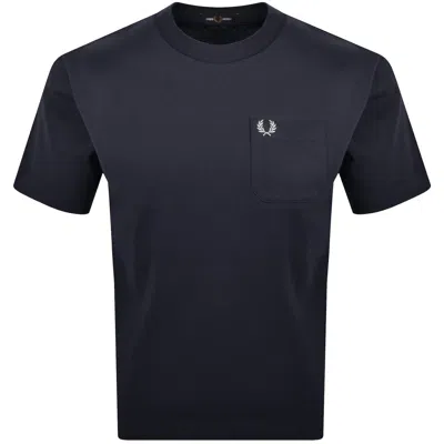 Fred Perry Relaxed T Shirt Navy In Blue