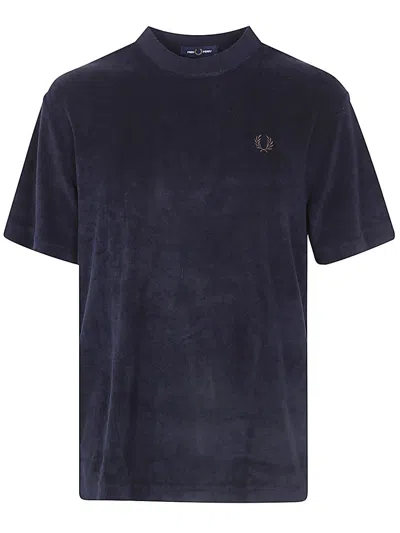 Fred Perry Relaxed Towelling T-shirt Clothing In Blue