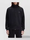 Fred Perry Ribbed Cuff Jacket Featuring Side Pockets In Black