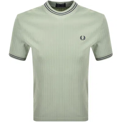 Fred Perry Ribbed Jersey T Shirt Green
