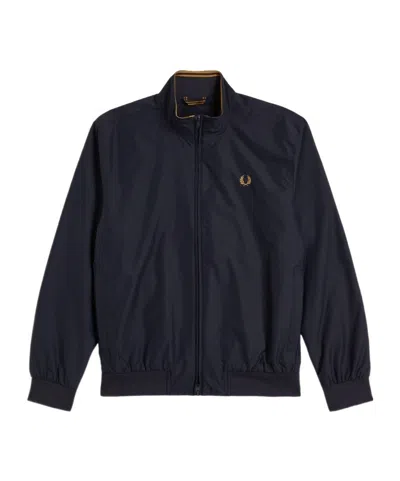 Fred Perry Right-collar Casual Jacket In Black