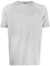 Fred Perry Ringer Logo-embroidered T-shirt In Grey