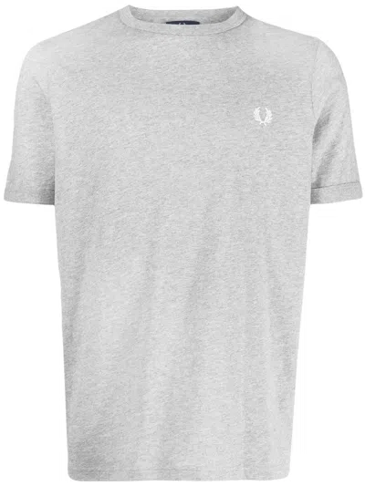 Fred Perry Ringer Logo-embroidered T-shirt In R49