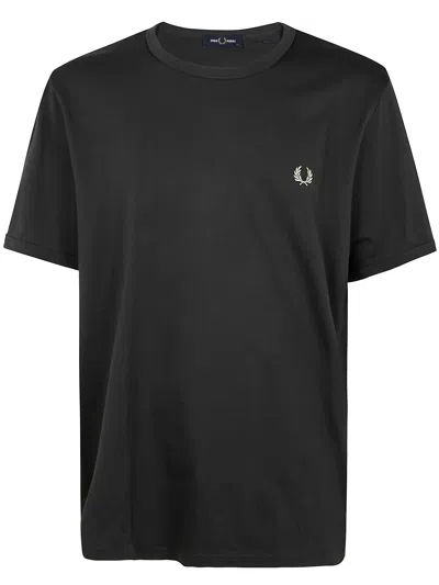 Fred Perry Ringer T-shirt In Black