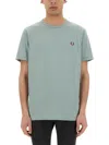 Fred Perry Ringer T-shirt In Baby Blue