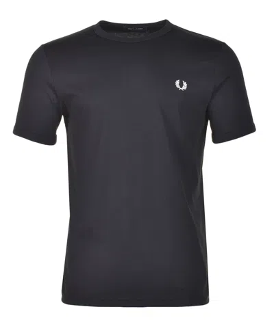Fred Perry Ringer T Shirt Black