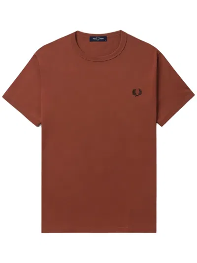 Fred Perry Ringer T-shirt In Brown