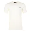 Fred Perry Ringer Wreath-embroidered T-shirt In Neutral