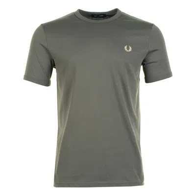 Fred Perry Ringer T Shirt Field Green In Multi