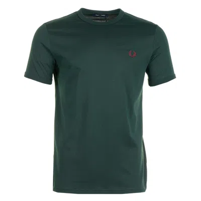 Fred Perry Ringer T Shirt Grassroots In Green
