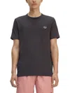 Fred Perry Ringer T-shirt In Gray