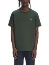 Fred Perry Mens Ringer T-shirt In Green