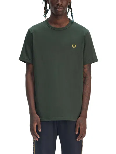 Fred Perry Mens Ringer T-shirt In Court Green X89