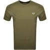 Fred Perry Ringer T Shirt Green