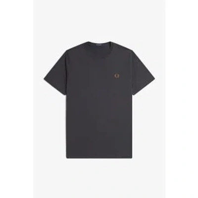 Fred Perry Ringer T-shirt In Grey