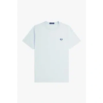 Fred Perry Ringer T-shirt Ice In Blue