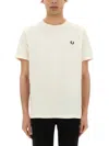 Fred Perry Mens Crew Neck T-shirt In Ivory