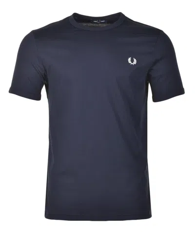 Fred Perry Ringer T Shirt Navy