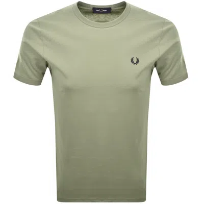 Fred Perry Ringer T Shirt Seagrass Green