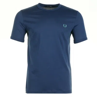 Fred Perry Ringer T Shirt Tennis Blue