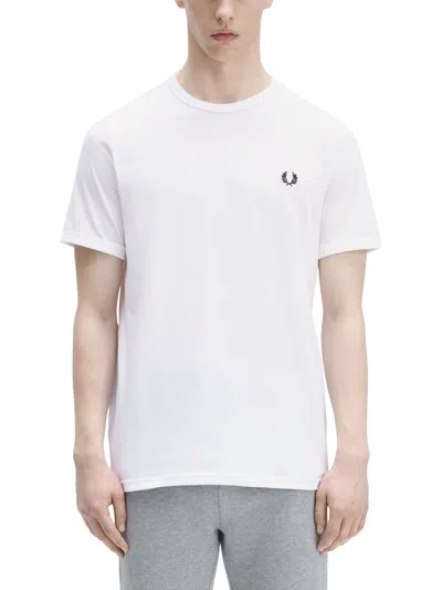 Fred Perry Ringer T-shirt In White