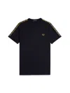 Fred Perry Ringer T-shirt With Contrast Webbing In Blue