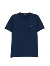 Fred Perry Ringer T-shirt In Blue