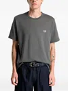 Fred Perry Ringer T-shirt In Gray