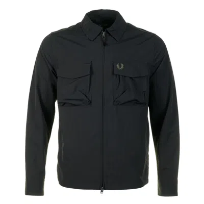Fred Perry Ripstop Pocket Overshirt Black