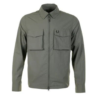 Fred Perry Ripstop Pocket Overshirt Field Green
