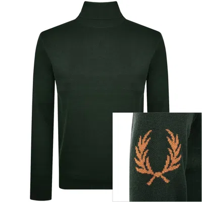 Fred Perry Roll Neck Jumper Green