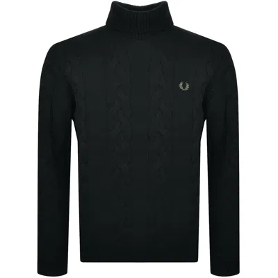Fred Perry Roll Neck Knit Jumper Black