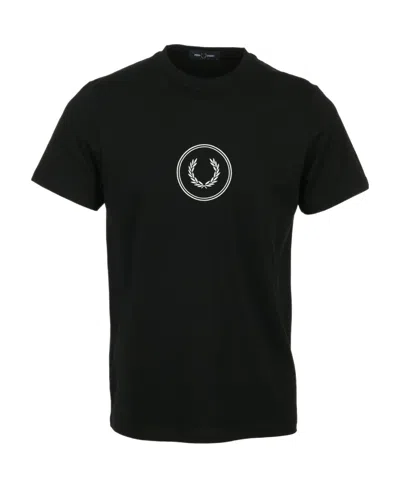 Fred Perry Round-necked T-shirt In Black