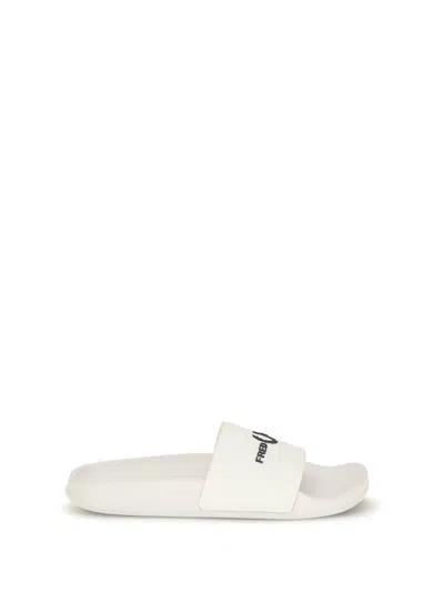 Fred Perry Rubber Slide Slide Sandals In White