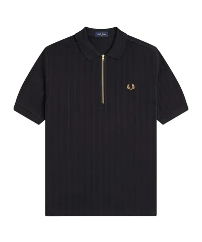 Fred Perry Short Sleeve Polo Shirt In Black