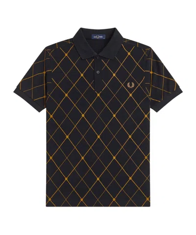 Fred Perry Short Sleeve Polo Shirt In Black