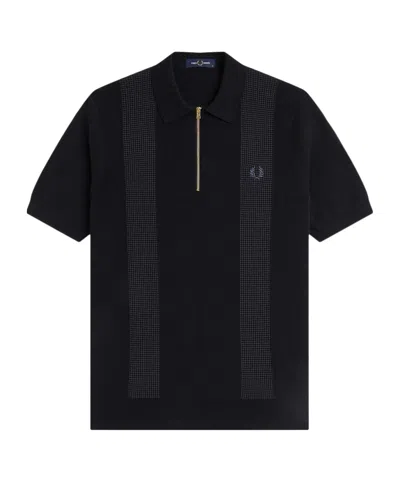 Fred Perry Short Sleeve Polo Shirt In Black