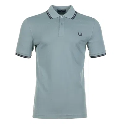 Fred Perry Short Sleeve Twin Tipped Polo Shirt Stockport Blue Navy