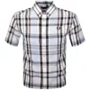Fred Perry Short Sleeve Madras Check Shirt Light Smoke