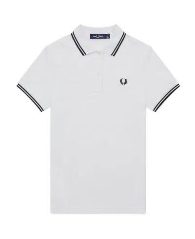 Fred Perry Twin Tipped Polo Shirt In Cream-white