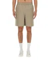 Fred Perry Cotton Bermuda Shorts In Green