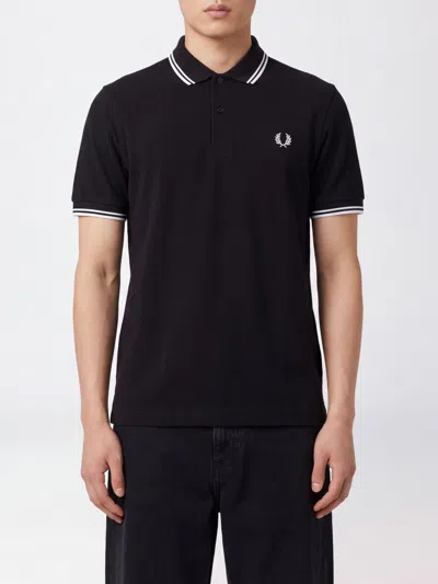Fred Perry Short-sleeve Cotton Polo With Embroidered Logo And Contrast Trims In Multicolor